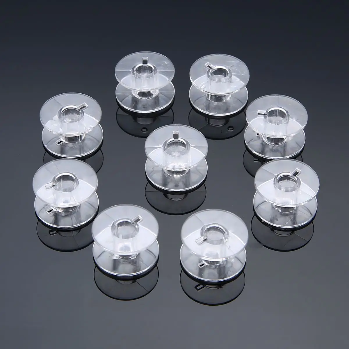 10/30pcs New Thread Bobbin Plastic Transparent Empty Coils For Brother Janome Singer Linen Spool Craft Storage Holder - купить по