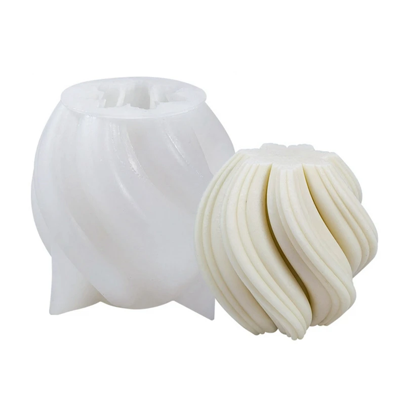 

Горячая Распродажа DIY нестандартная Геометрическая волна круглая форма для свечей конус абстрактное искусство Декор волнистые полоски сто...