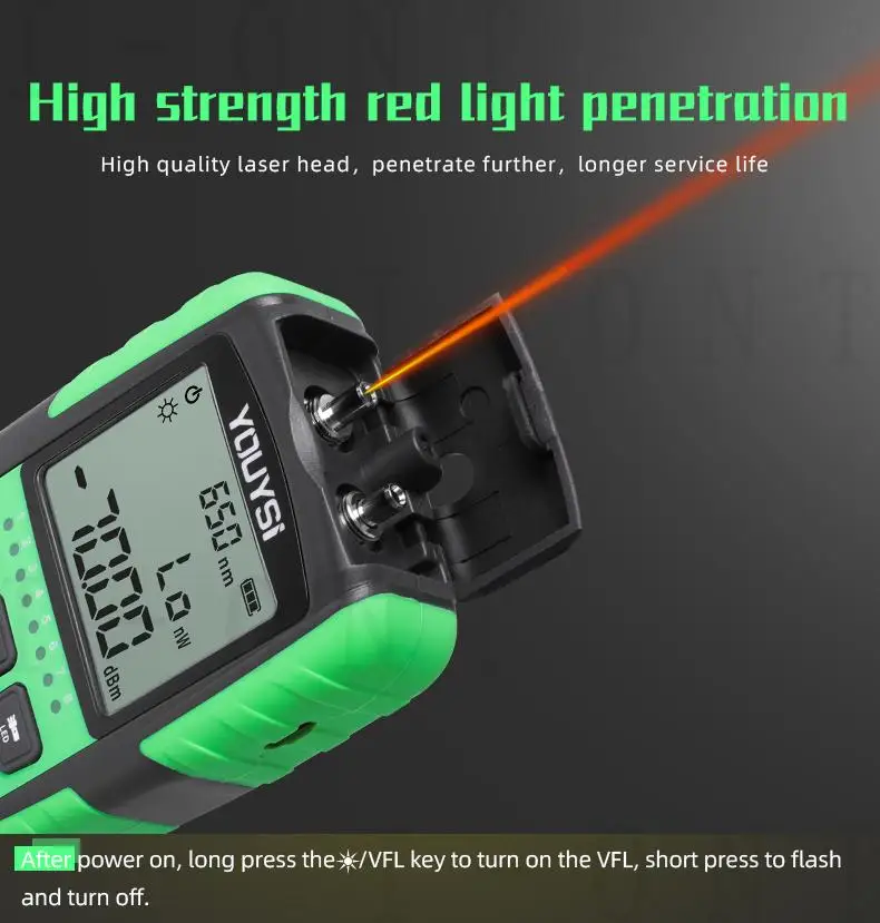 2021 NEW 4 in1 5G 10 Wavelength Optical Power Meter Visual Fault Locator Network Cable Test Optical Fiber Tester VFL
