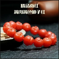 natural 100 real chalcedony red agate jade buddha head bless peace round beads bracelets for woman men gift with jade bracelet