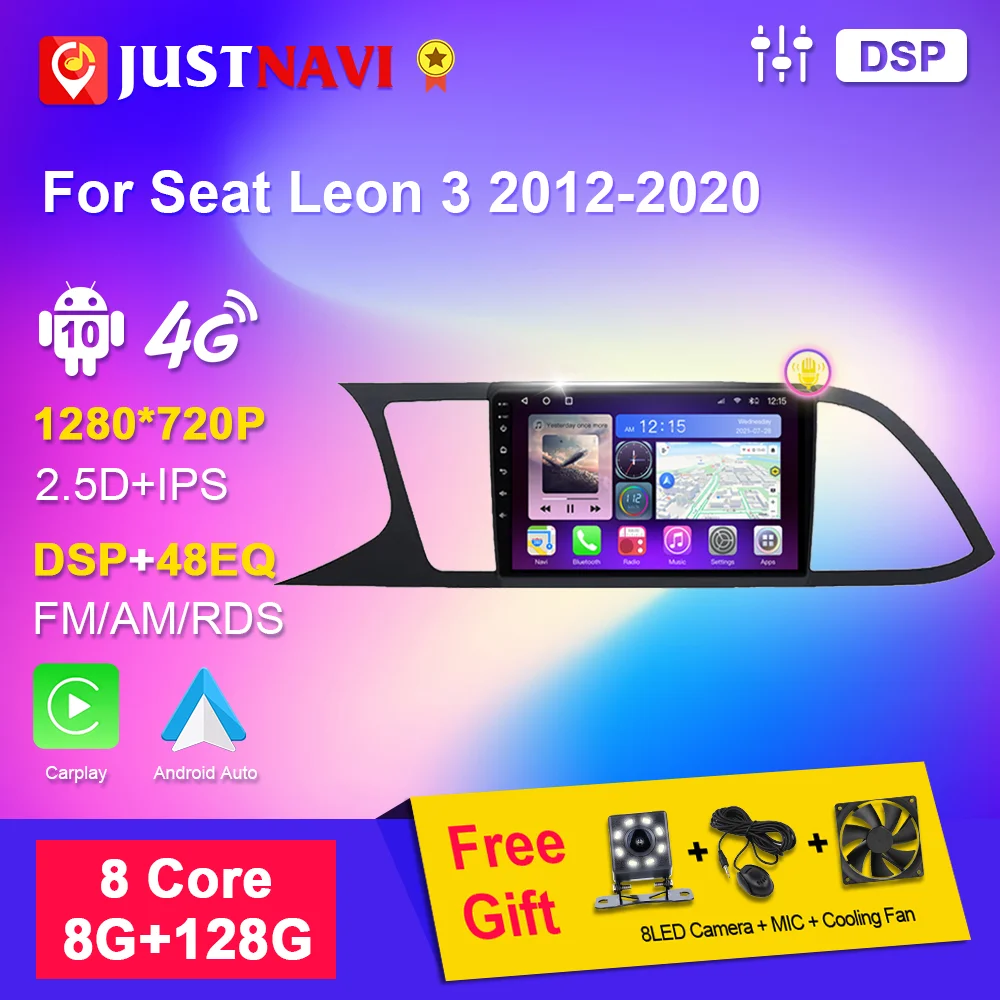 

2din Car Radio With Screen For Seat Leon 3 2012 2013-2020 Multimedia Video Player Android Auto CarPlay WiFi 4G IPS No 2 Din Dvd