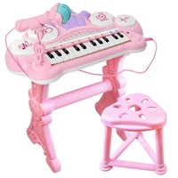 pink 24 keys electronic keyboard piano organ toy children musical instrument kids educational toy gift suit