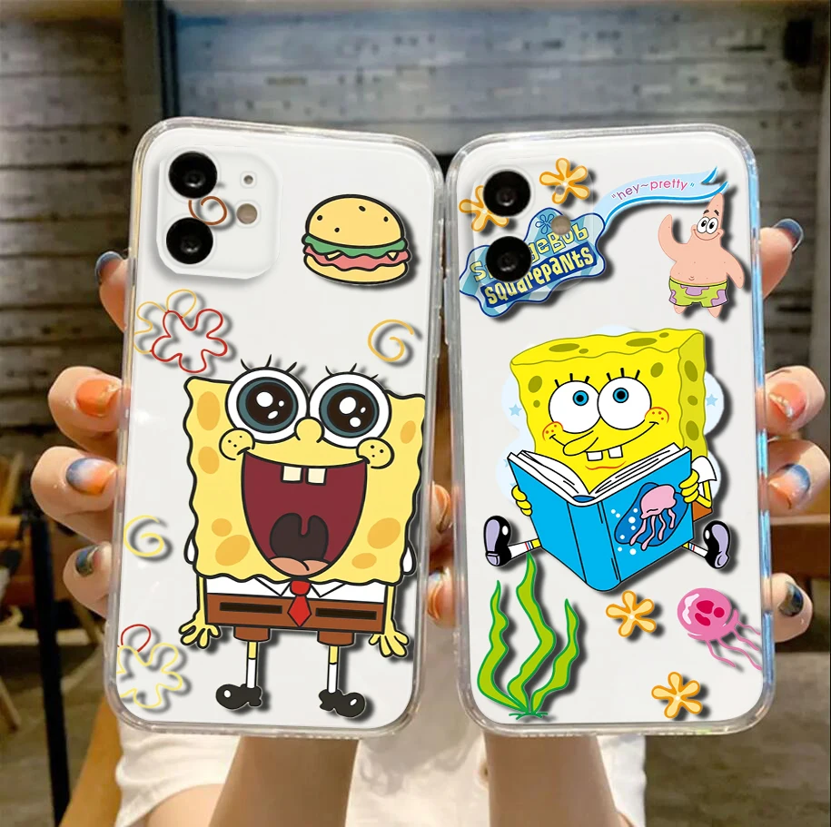 Мягкий чехол R5 SquarePants и Patrick для Redmi Note 11S 10 9 POWER Xiaomi Mi 10T 11 11T Pro F1 A3 Poco M3 M4 X3 NFC