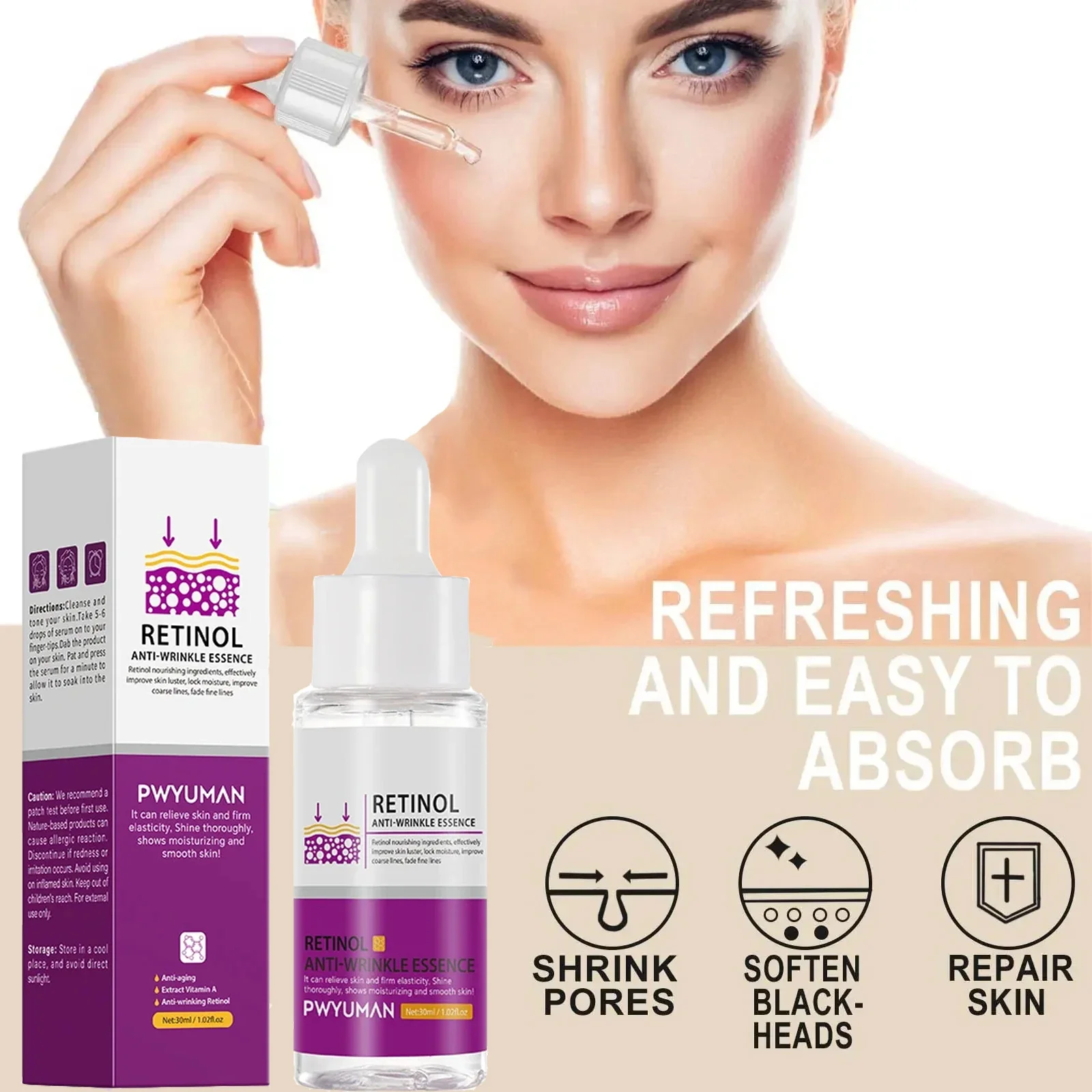 Сыворотка для удаления морщин и старения ретинола сыворотка сужения пор