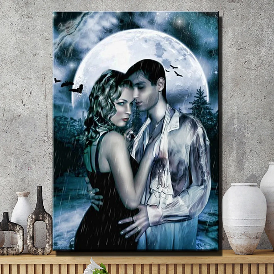 Алмазная живопись сделай сам Темный влюбленный вампир распродажа наборы для