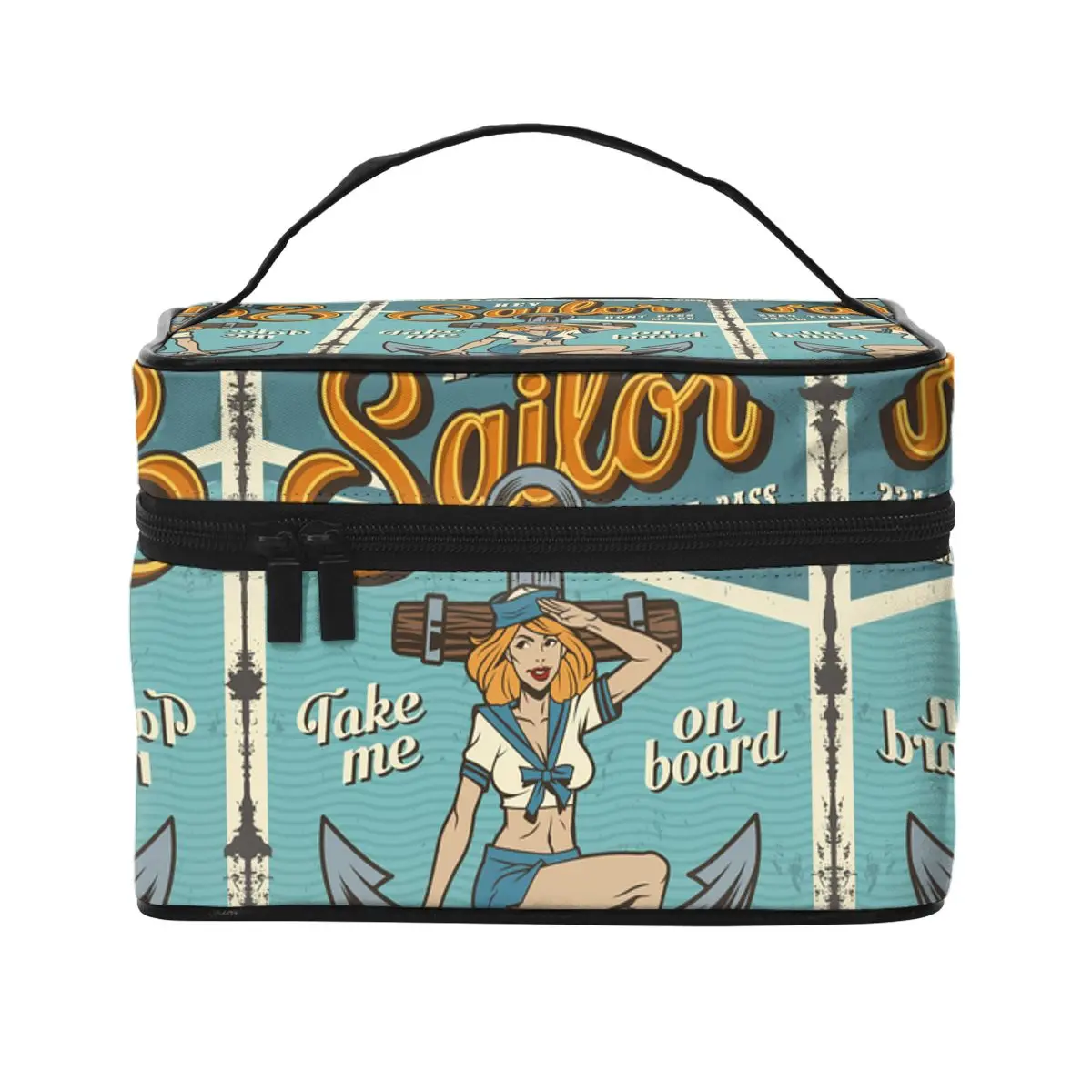 

Многофункциональная дорожная сумка-Органайзер 2022, винтажный красочный постер с Заколкой, косметичка для девочек, косметичка, косметичка, с...