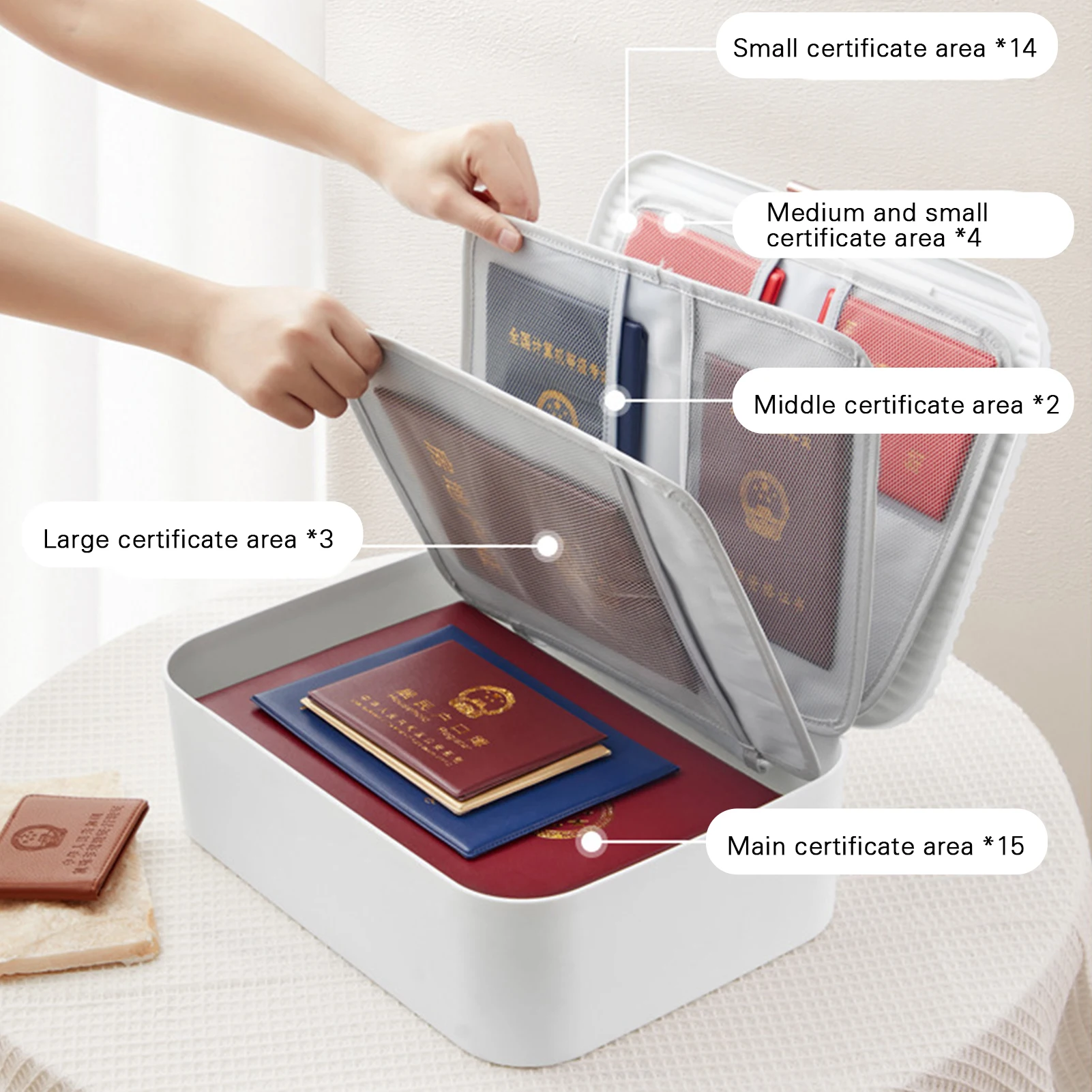 

2022 Household Document Storage Box Multipurpose File Passport Bank Card Organizer For Home Office Durable Drawer Organizer