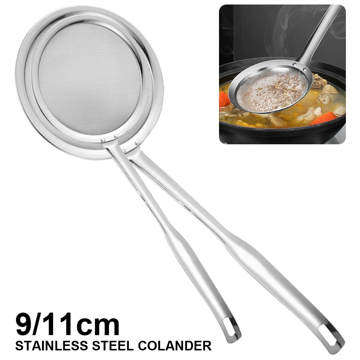 

Oil Skimming Filter Pot Filter Soup Skimmer Spoon Mesh Percolator Strainer Fat Skim Grease Foam Fried Food Net Kitchen Gadgets