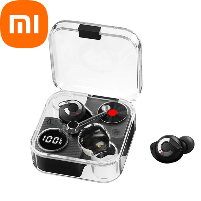 Xiaomi Fully Transparent Wireless Bluetooth Headset Creative Noise-Reduction Bluetooth Headset Digital Display Headset enlarge