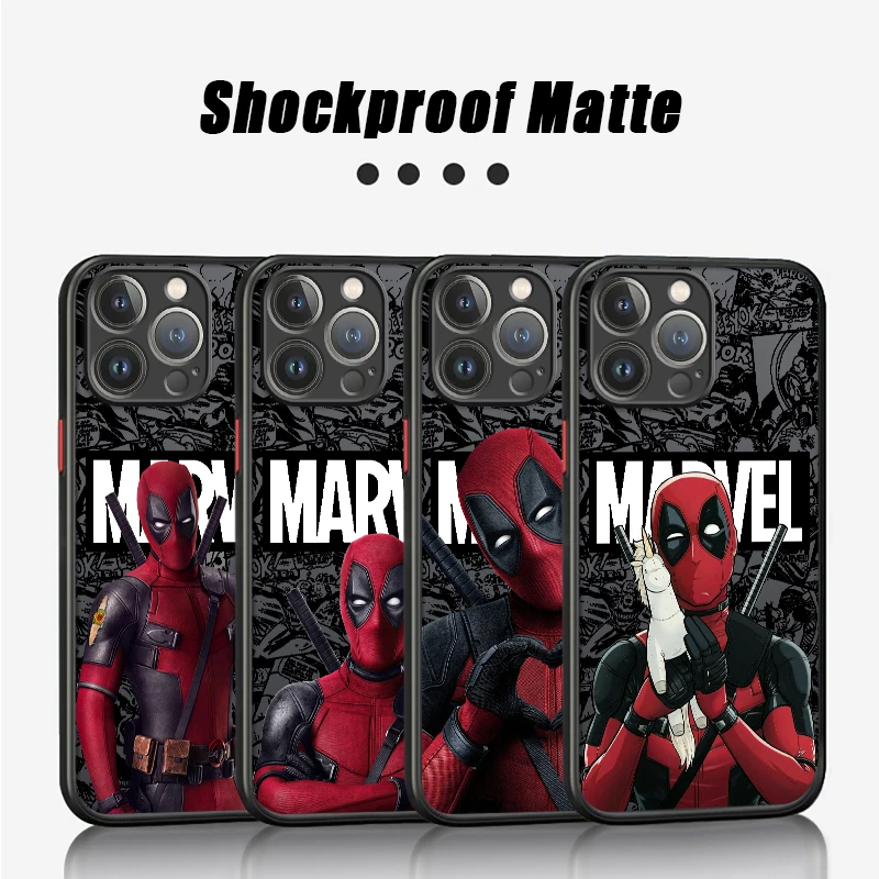 Фото Чехол для телефона Marvel Deadpool для iPhone 16, 15, 11, 12, 13, 14, Pro Max 16 Plus 12 Mini 7, 8 XR XS 15Pro MAX 16e, чехол №4