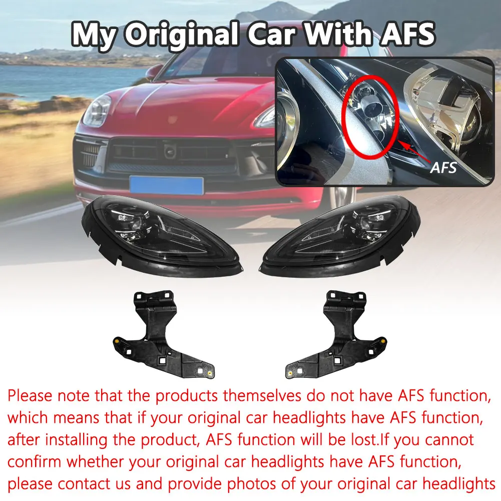 

Автомобильные светодиодные фары для Porsche Macan 2014-2022, старое обновление, матричный передний фонарь, аксессуары для авто ламп