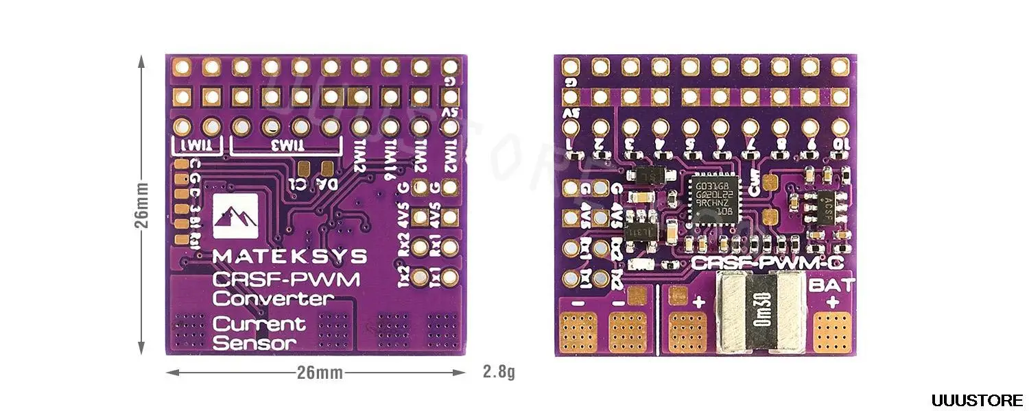 

Mateksys Matek CRSF TO PWM CONVERTER CRSF-PWM-6 and CRSF-PWM-C for Multirotor Airplane Fixed-Wing RC FPV Racing Drones