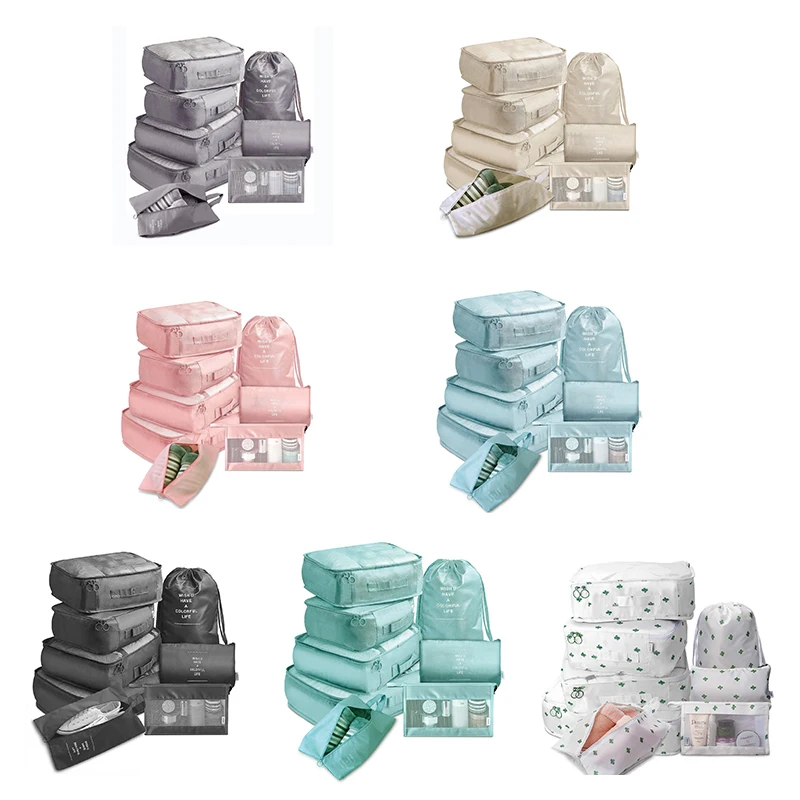 

Travel Organizer Storage Set Portable Travel Luggage Set Travel Clothes Classification Multifunctional Waterproof Storage Bag