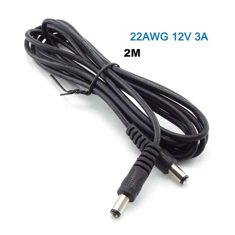 

5,5 мм * 2,1 мм DC 12 В 5A/3A удлинитель питания между мужчинами/мамами и мужчинами кабель питания для камер видеонаблюдения 0,5 м/1 м/2 м