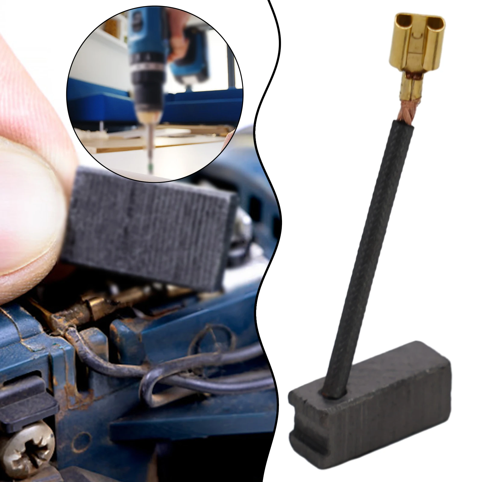 2 шт. угольные щетки для GBH36V-LI GBH36VF-LI 11536 VSR аккумуляторная ударная дрель аксессуары