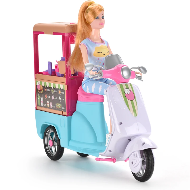 

11.5 inch multi-jointed doll takeout truck with lights and music