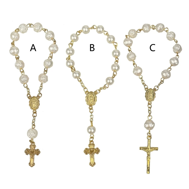 

Baptism Rosary Beads Finger Baptism Rosaries First Communion Favor Party Gift 264E