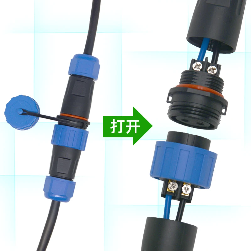 Waterproof LD16 IP68 cable connector Aviation plug &amp socket 2 3 4 pin Panel Mount Wire Cable Connector male and female One set |