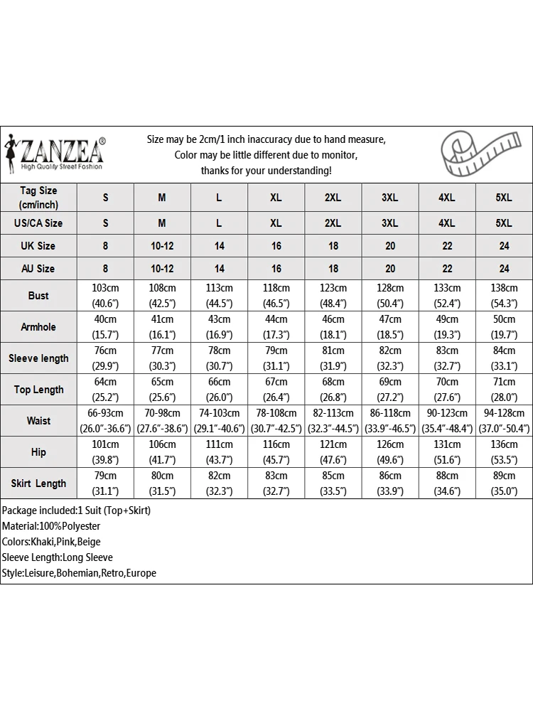 ZANZEA модные весенние комплекты рабочих платьев из 2 предметов женские наряды топы