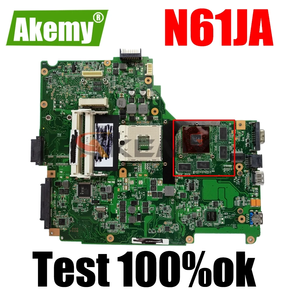 

AKEMY N61JA Laptop Motherboard For ASUS N61JA N61J Original Mainboard