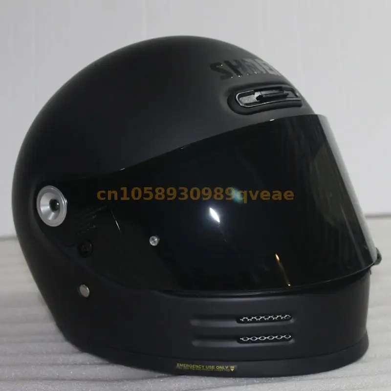 

SHOEI GLAMSTER Classic Retro Full Face Helmet,For Harley Cruise Leisure Motorcycle and Road Racing Protective Helmet Matte black