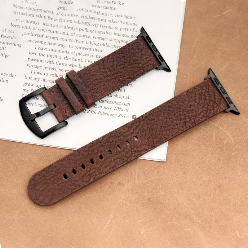 Italian Calfskinl Strap for Apple Watch Band Ultra 8 7 6 5 4 3 SE Leather Bracelet Apple Watch 49 44 40 45 41 42 38 for iWatch