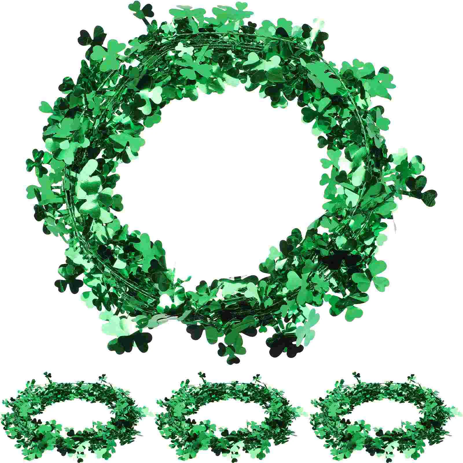 

St Day Shamrock Party Patrick S Hanging Wreath Garland Decorationsshamrocks Wire Patricks Door Decoration Favor Ornament Paddy