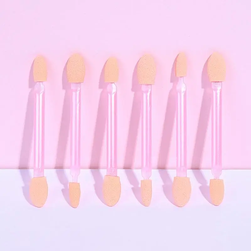 

6Pcs LMLTOP Eye Shadow Brush Makeup Brush Double-end Sponge Applicator Tool Disposable Travel Cosmetic Eyeshadow Brush Makeup