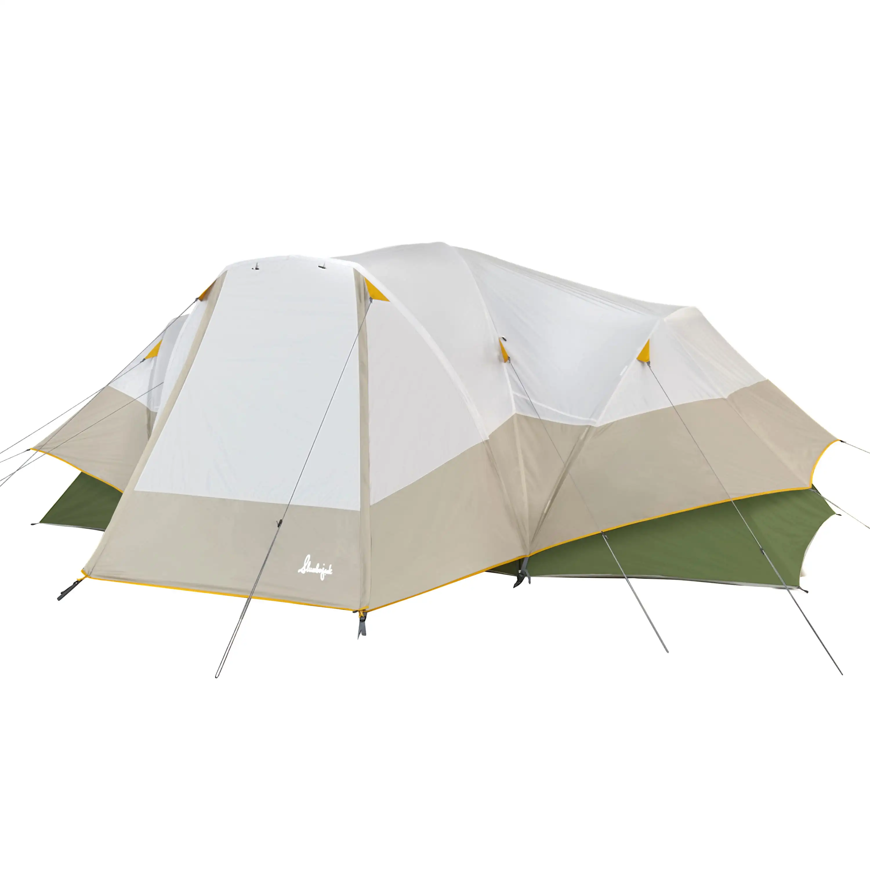 

Aspen Grove 8-Person 2 Room Hybrid Dome Tent, with Full Fly, Off-White / Green