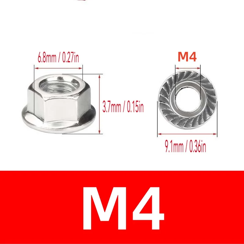 

Стопорные гайки шестигранные нержавеющая сталь M3-M10 DIN6923