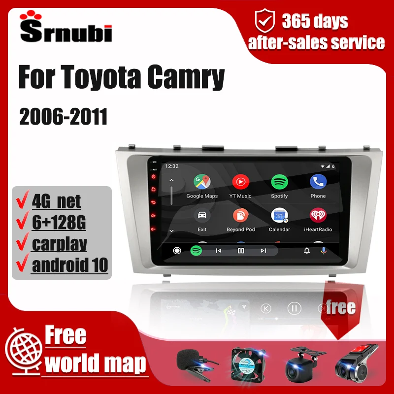 $75.65 For Toyota Camry 6 XV 40 50 2006-2011 Carplay Android Car Radio Multimedia Video 2 Din Navigation DVD speakers accessories audio
