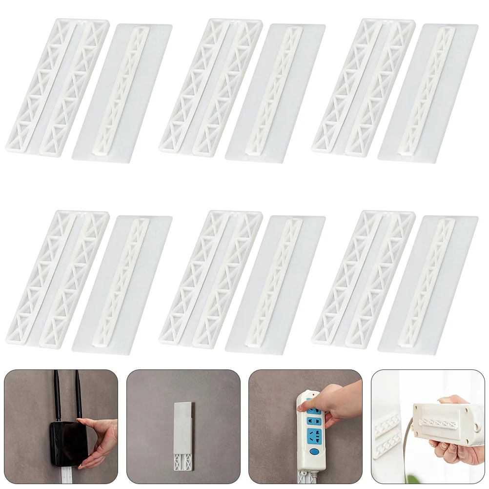 

Plug- in Wall Socket Sticker Power Strip Fixator Wall Mount Punch Free Socket Cable Fixer Surge Protector Fixer