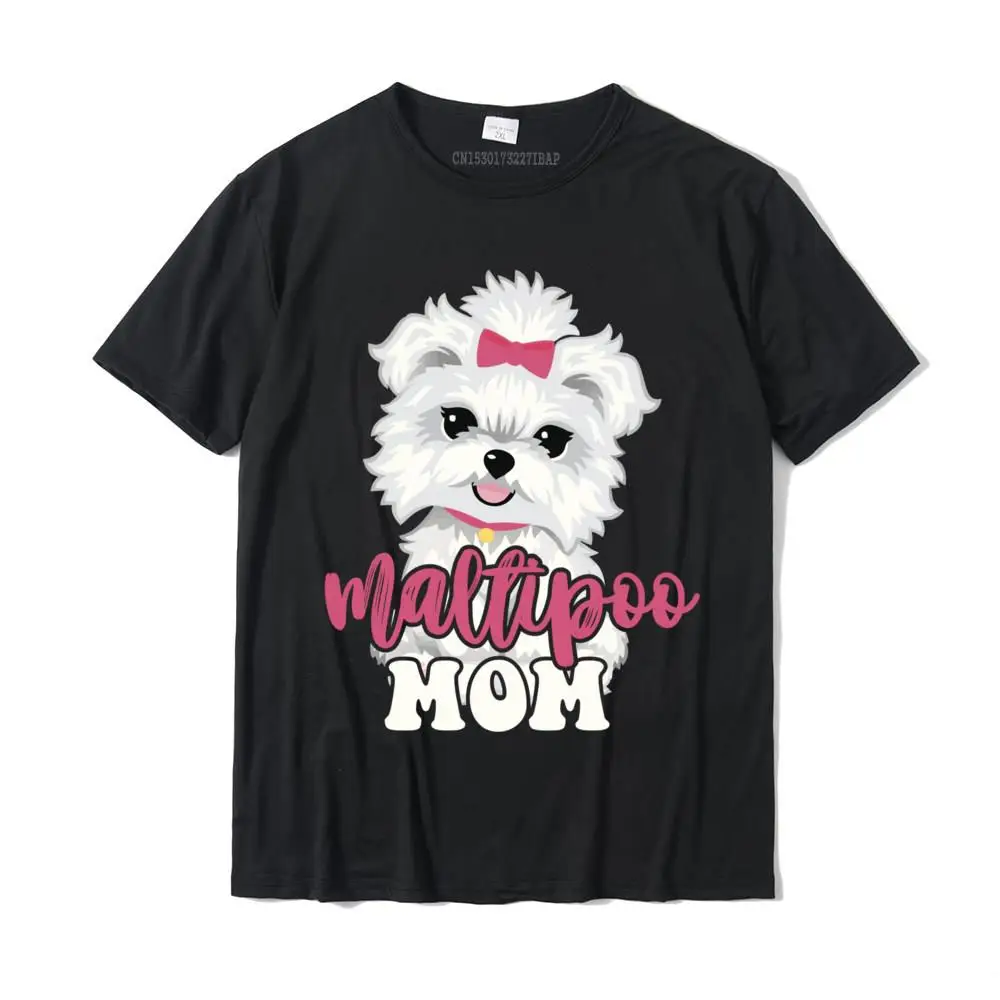 

Maltipoo Mom Funny Dog Lover Mama Gift Short Sleeve T-Shirt Cotton Top T-Shirts For Men Classic Tops Shirt Brand New Printed On