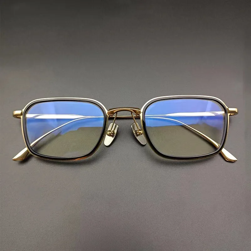 

Japanese Retro Handmade Pure Titanium Glasses Frame Men Square Eyeglasses Women Myopia Reading Eyewear Frames Anti-Allergy