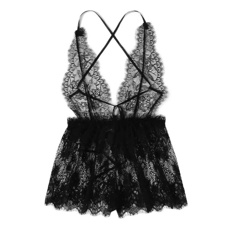 

Сексуальное кружевное нижнее белье с открытой спиной, боди, горячие эротические костюмы, женское нижнее белье, открытая одежда для сна, Женс...
