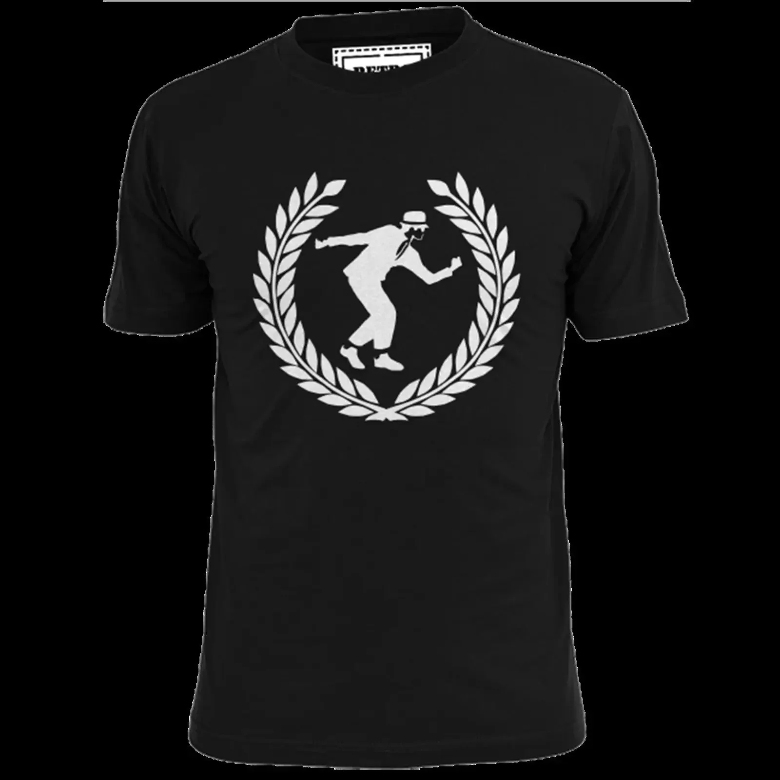 Фото Мужская двухцветная футболка Ska Rude Boy In Laurel Specials Madness Suggs Skinhead, винтажная, с эффектом потертости, стрейч, уличный стиль, с графическим принтом, повседневная №1