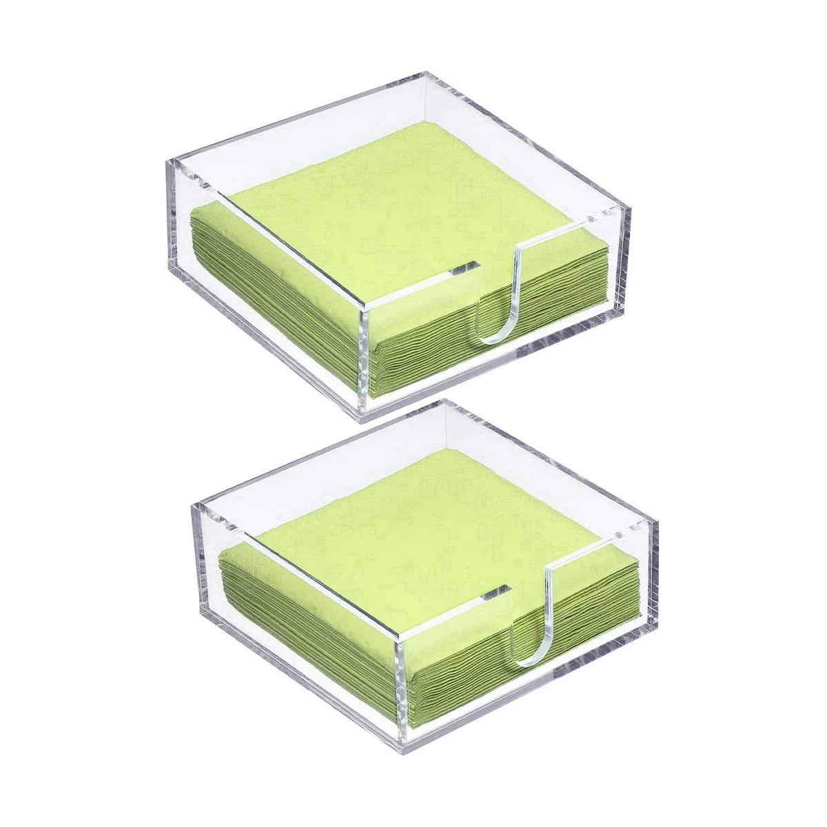 

Acrylic Napkin Holder for Table, Clear Beverage Napkin Holder Square for Dinner, Kitchen, Bathroom, Restaurant, Bar