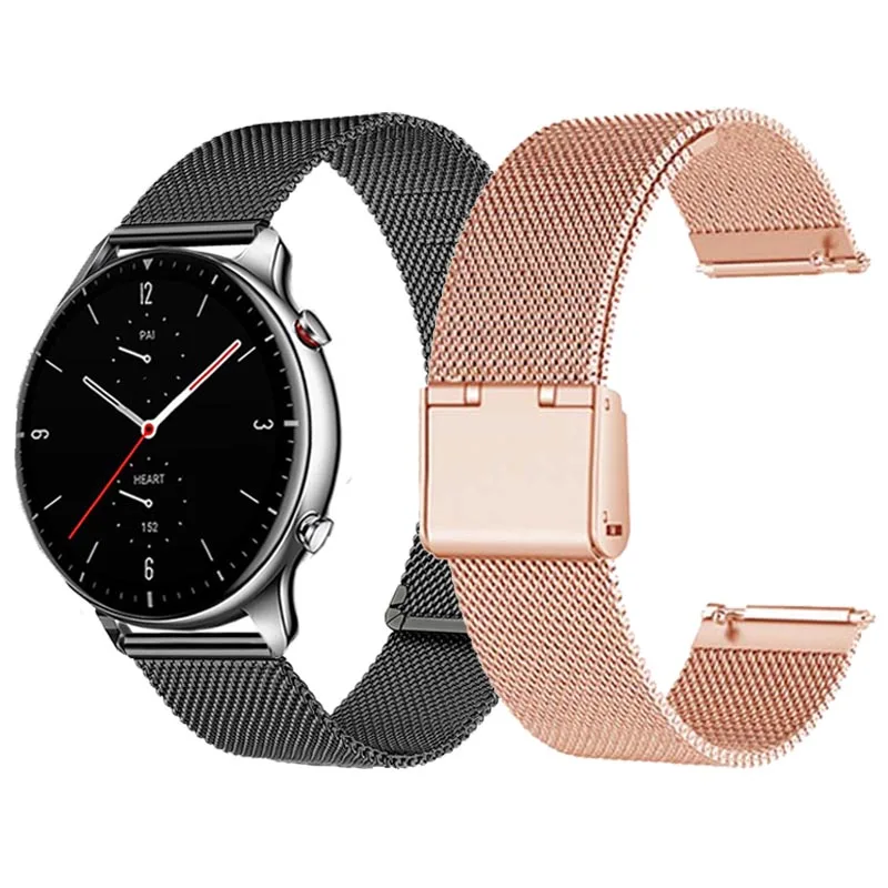 

Milanese Bracelet For Xiaomi Huami Amazfit GTR 3 Pro 2 47mm 42mm Stratos 2s Pace Watch Strap