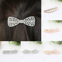 small fresh hairpin korean version new diamond inlaid spring clip headdress lovely bangs large pearl hairpin headdress