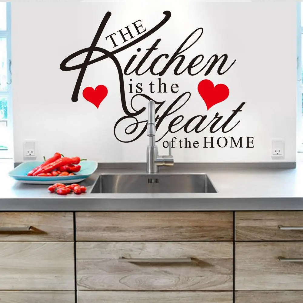 

80g Kitchen Wall Stickers Inspiring Quotes Removable Wall Decorative Home Decoration Pvc Art Decorative Stickers Fadeless