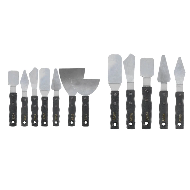 

Palette Knife Painting Oil Painting Scraper Black Wood Handle Spatula Palette Knife Painting Painting Tool Set