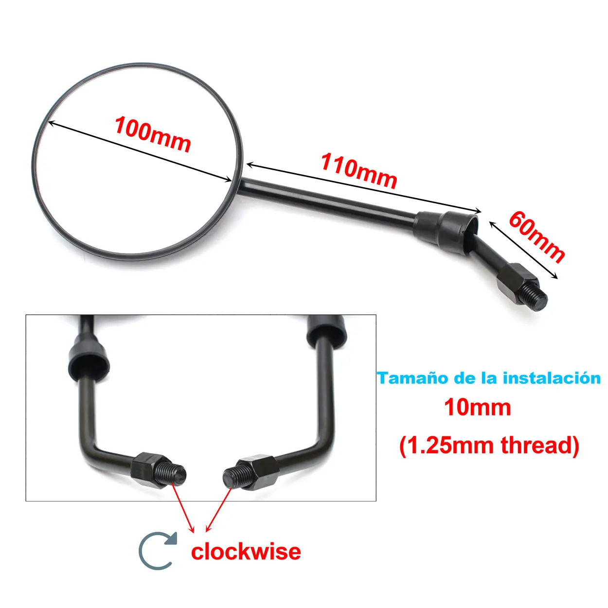 Мотоциклетное зеркало Cafe Racer Ретро Зеркала заднего вида для Honda 125 L XR125 XR 150 XR150