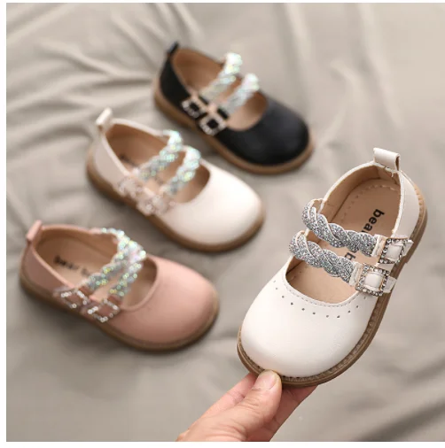 

Big Bow-knot Girls Leather Shoes Kids Casual Leather Flats T-strap for Wedding Party Oxfords British Children's Sneakers Sweet
