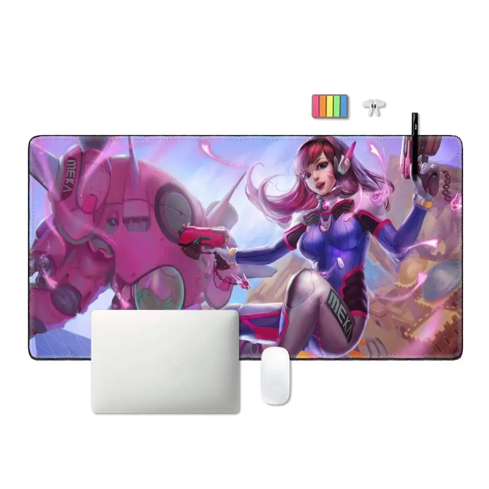 Фото Коврик для мыши PC Gamer Cabinet Kawaii XXL с изображением сексуальной аниме-девушки O-Overwatch Mercy, коврик для клавиатуры, коврик для ноутбука, игровой коврик HYBXAXC, настольный коврик №3