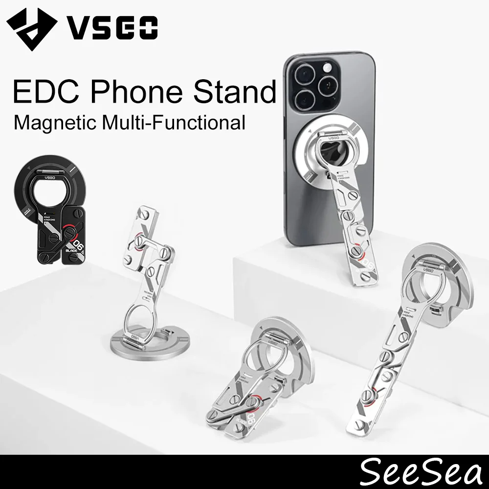Фото Магнитная многофункциональная подставка для телефона VSGO EDC VP005E / VP006E №1
