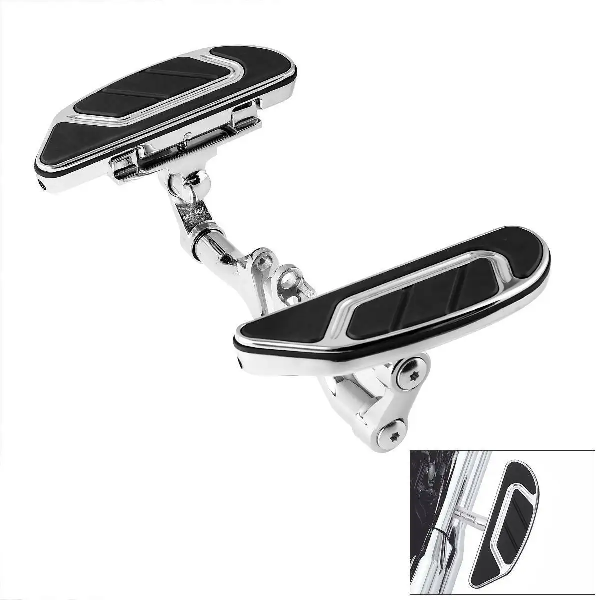 

Задняя Подножка для мотоцикла, Напольная доска для Harley Airflow Road Glide Special FLTRXS Electra Glide Road King 2015-2021, черный/хром