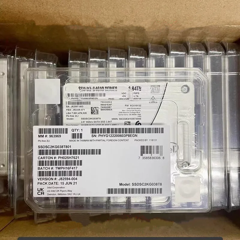 Фото Оригинальный новый твердотельный накопитель для Intel S4610 3.84T 960G 480G 2.5 SATA 3.0 Enterprise SSD №3
