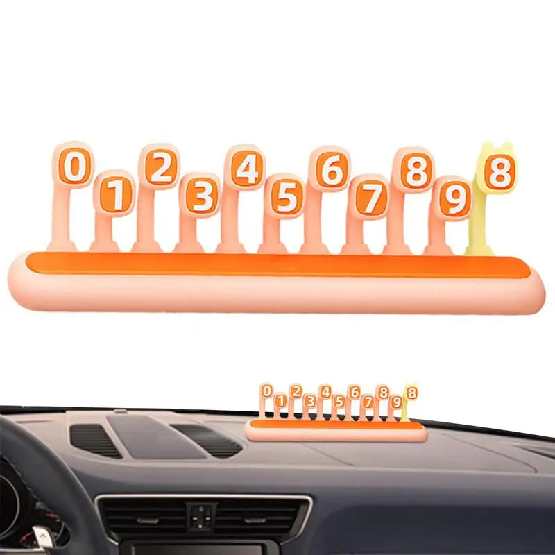 Парковочная табличка с номером телефона, светящаяся лампочка для автомобильного интерьера, скрываемая движущаяся Автомобильная табличка с номером телефона, временная остановка