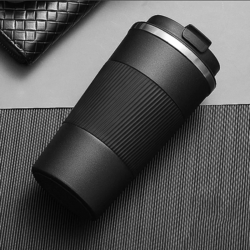 

380ml/510ml Double Stainless Steel Coffee Thermos Mug With Non-slip Case Car Vacuum Flask Travel Insulated Bottle