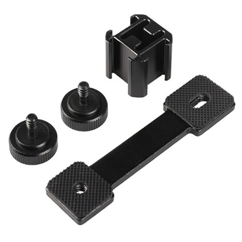 

Triple Hot Shoe Mount Adapter Extension Bracket Holder Microphone Stand Adapter For Zhiyun Smooth 4 DJI OSMO Mobile 2